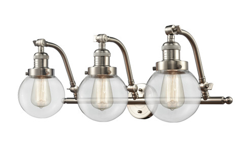 Franklin Restoration Three Light Bath Vanity in Brushed Satin Nickel (405|515-3W-SN-G202-6)