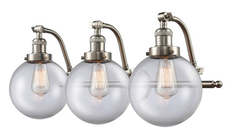 Franklin Restoration Three Light Bath Vanity in Brushed Satin Nickel (405|515-3W-SN-G202-8)