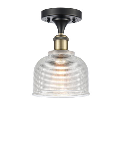 Ballston One Light Semi-Flush Mount in Black Antique Brass (405|516-1C-BAB-G412)