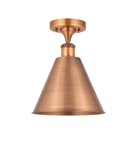 Ballston One Light Semi-Flush Mount in Matte Black (405|516-1C-BK-MBC-12-BK)