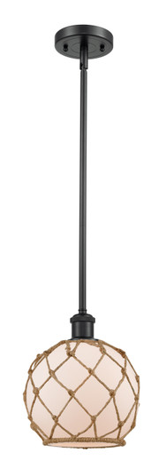 Ballston One Light Mini Pendant in Matte Black (405|516-1S-BK-G121-8RB)
