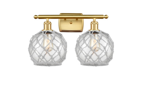 Ballston Two Light Bath Vanity in Satin Gold (405|516-2W-SG-G122-8RW)