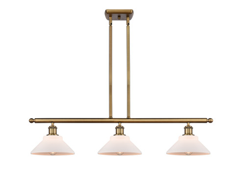 Ballston Three Light Island Pendant in Brushed Brass (405|516-3I-BB-G131)