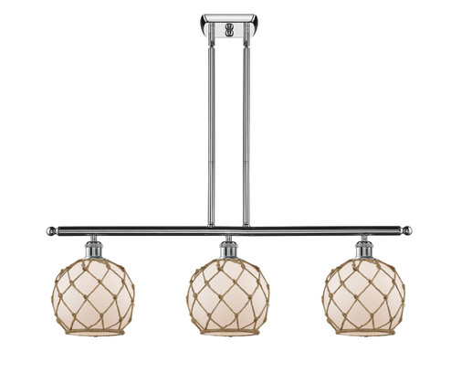 Ballston Three Light Island Pendant in Polished Chrome (405|516-3I-PC-G121-8RB)