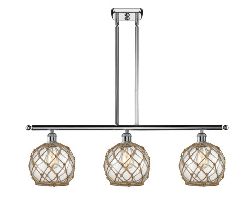 Ballston Three Light Island Pendant in Polished Chrome (405|516-3I-PC-G122-8RB)