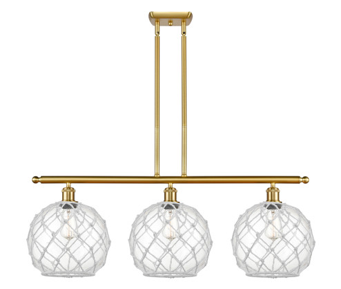Ballston Three Light Island Pendant in Satin Gold (405|516-3I-SG-G122-10RW)