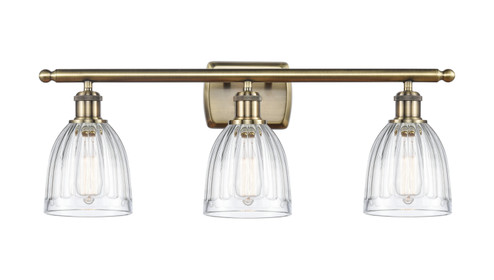 Ballston Three Light Bath Vanity in Antique Brass (405|516-3W-AB-G442)
