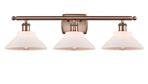 Ballston Three Light Bath Vanity in Antique Copper (405|516-3W-AC-G131)