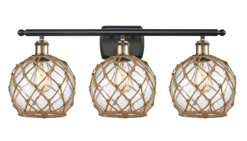 Ballston LED Bath Vanity in Black Antique Brass (405|516-3W-BAB-G122-8RB-LED)