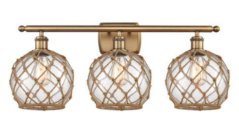 Ballston Three Light Bath Vanity in Brushed Brass (405|516-3W-BB-G122-8RB)