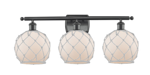 Ballston Three Light Bath Vanity in Matte Black (405|516-3W-BK-G121-8RW)