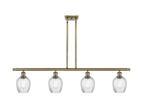 Ballston Four Light Island Pendant in Antique Brass (405|516-4I-AB-G292)