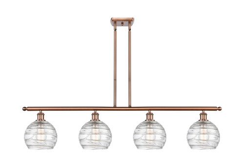 Ballston Four Light Island Pendant in Antique Copper (405|516-4I-AC-G1213-8)