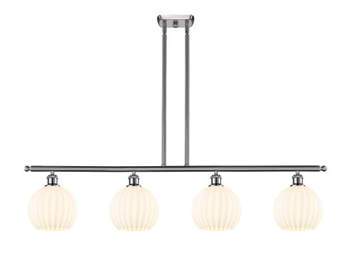Ballston Four Light Island Pendant in Matte Black (405|516-4I-BK-G124-8)