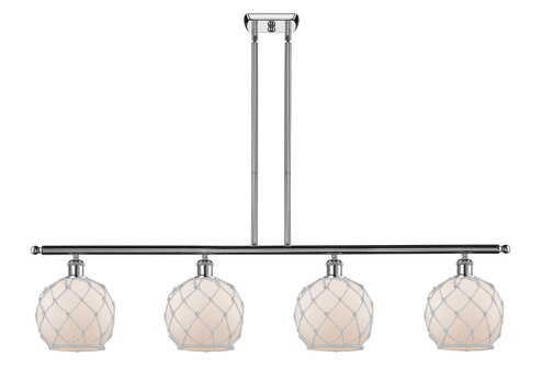 Ballston Four Light Island Pendant in Polished Chrome (405|516-4I-PC-G121-8RW)