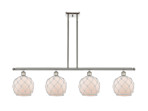 Ballston Four Light Island Pendant in Polished Nickel (405|516-4I-PN-G121-8RW)