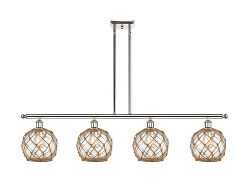 Ballston LED Island Pendant in Polished Nickel (405|516-4I-PN-G122-8RB-LED)