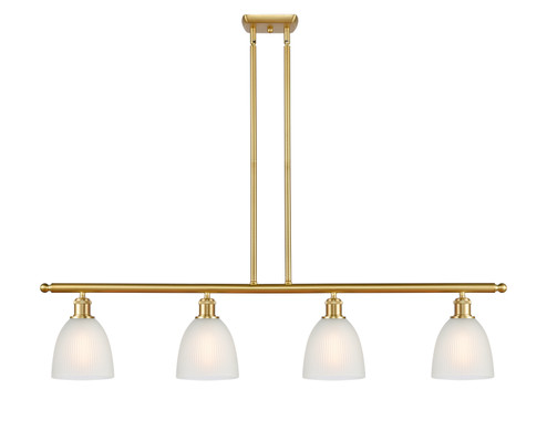Ballston Four Light Island Pendant in Satin Gold (405|516-4I-SG-G381)