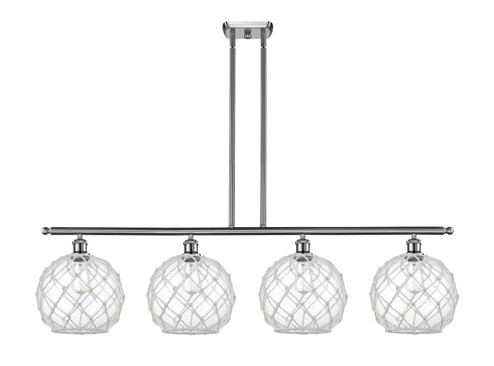 Ballston Four Light Island Pendant in Brushed Satin Nickel (405|516-4I-SN-G122-10RW)