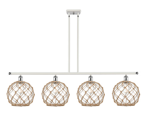 Ballston LED Island Pendant in White Polished Chrome (405|516-4I-WPC-G122-10RB-LED)