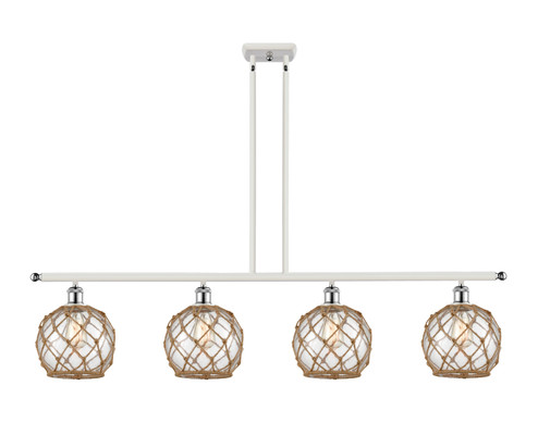 Ballston LED Island Pendant in White Polished Chrome (405|516-4I-WPC-G122-8RB-LED)