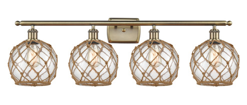Ballston Four Light Bath Vanity in Antique Brass (405|516-4W-AB-G122-8RB)