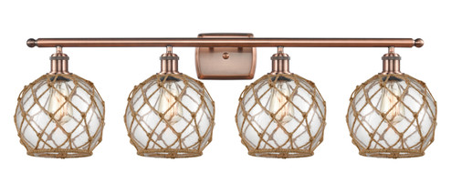 Ballston LED Bath Vanity in Antique Copper (405|516-4W-AC-G122-8RB-LED)
