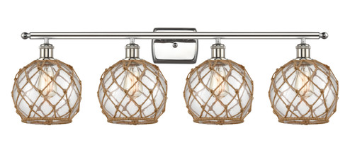 Ballston Four Light Bath Vanity in Polished Nickel (405|516-4W-PN-G122-8RB)