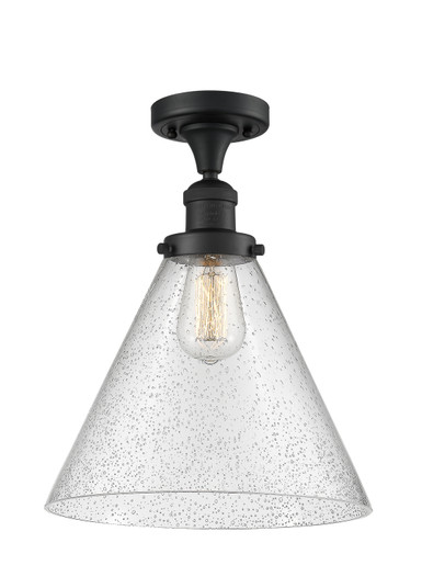 Franklin Restoration LED Semi-Flush Mount in Matte Black (405|517-1CH-BK-G44-L)