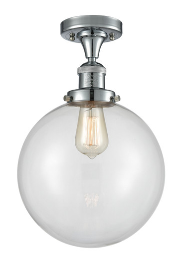 Franklin Restoration One Light Semi-Flush Mount in Polished Chrome (405|517-1CH-PC-G202-10)