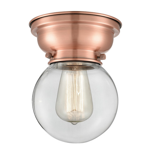 Franklin Restoration One Light Flush Mount in Antique Copper (405|623-1F-AC-G202-6)