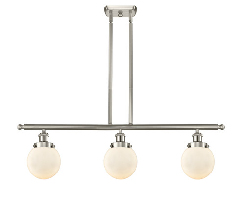 Ballston Urban LED Island Pendant in Brushed Satin Nickel (405|916-3I-SN-G201-6-LED)