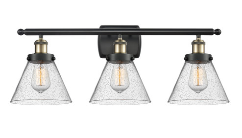 Ballston Urban Three Light Bath Vanity in Black Antique Brass (405|916-3W-BAB-G44)