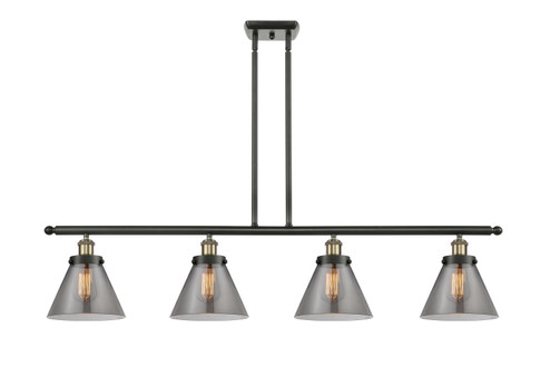 Ballston Urban Four Light Island Pendant in Black Antique Brass (405|916-4I-BAB-G43) Ballston Urban Four Light Island Pendant in Black Antique Brass (405|916-4I-BAB-G43)