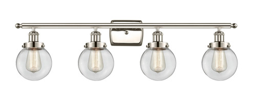 Ballston Urban Four Light Bath Vanity in Polished Nickel (405|916-4W-PN-G202-6)