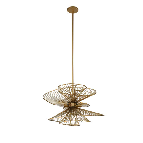 Aurora Six Light Pendant in Nordic Brass (33|315951NRB)