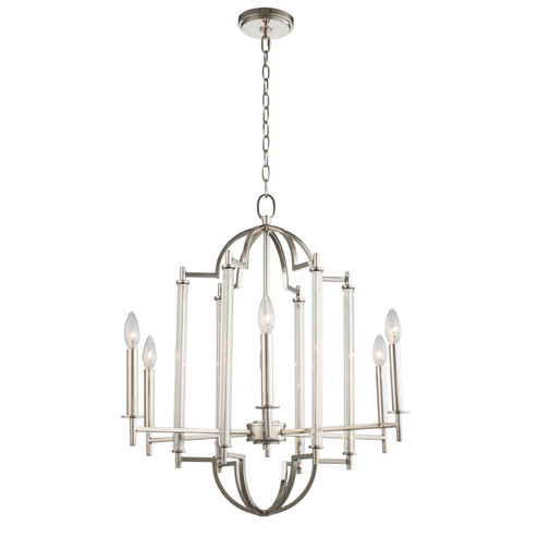 Provence Six Light Chandelier in Polished Nickel (33|512972PN)