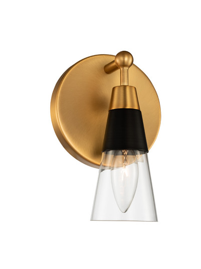 Ponti One Light Bath in Matte Black w New Brass (33|513131BNB)