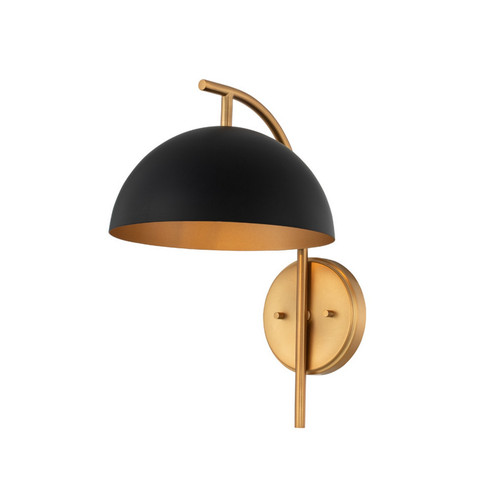 Marcel One Light Wall Sconce in Matte Black w/ New Brass (33|513721BNB)