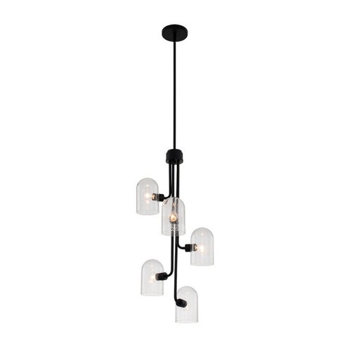 Cupola Five Light Foyer Pendant in Matte Black (33|514051MB)