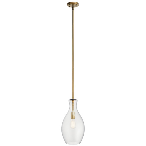 Everly One Light Mini Pendant in Natural Brass (12|42047NBR)
