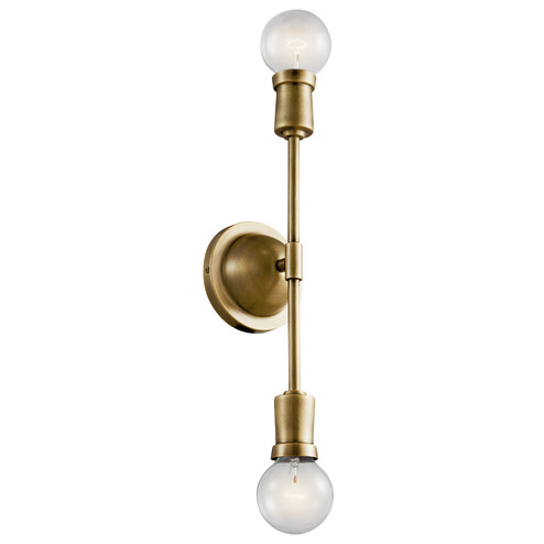 Armstrong Two Light Wall Sconce in Natural Brass (12|43195NBR)