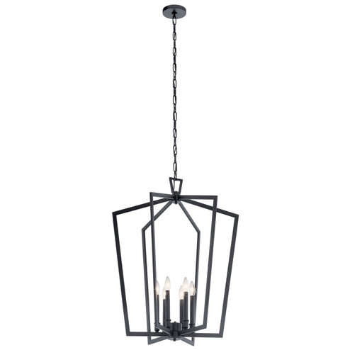 Abbotswell Six Light Foyer Pendant in Black (12|43495BK)