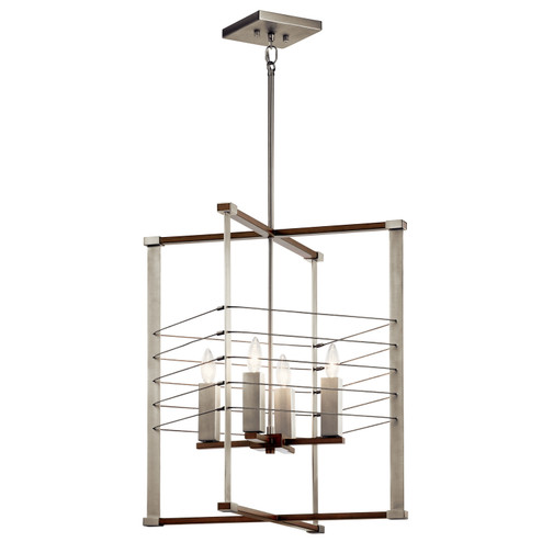 Lente Four Light Foyer Pendant in Brushed Nickel (12|44251NI)