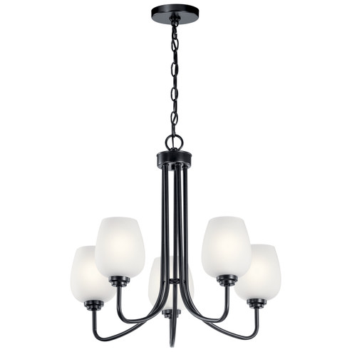 Valserrano Five Light Chandelier in Black (12|44377BK)