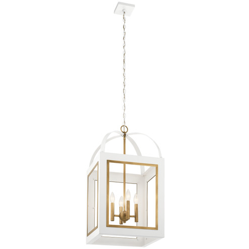 Vath Four Light Foyer Pendant in White (12|52029WHNBR)