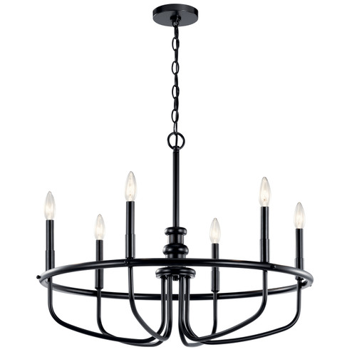 Capitol Hill Six Light Chandelier in Black (12|52304BK)