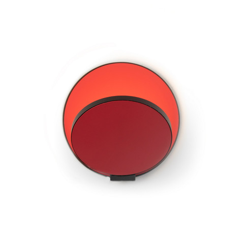 Gravy LED Wall Sconce in Metallic Black/Matte Red (240|GRW-S-MBK-MRD-HW)