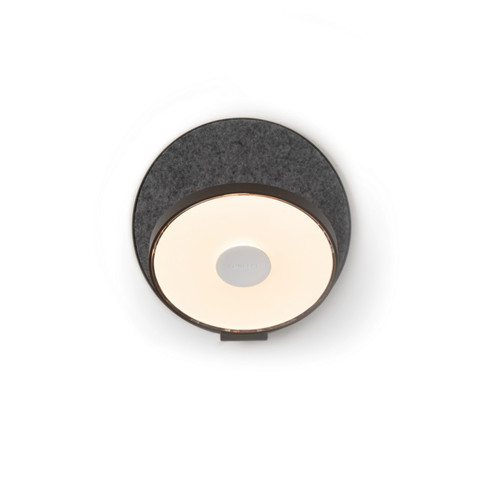 Gravy LED Wall Sconce in Metallic black, oxford felt (240|GRW-S-MBK-OXF-PI)