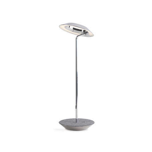 Royyo LED Desk Lamp in Chrome, Oxford Felt (240|RYO-SW-CRM-OXF-DSK)